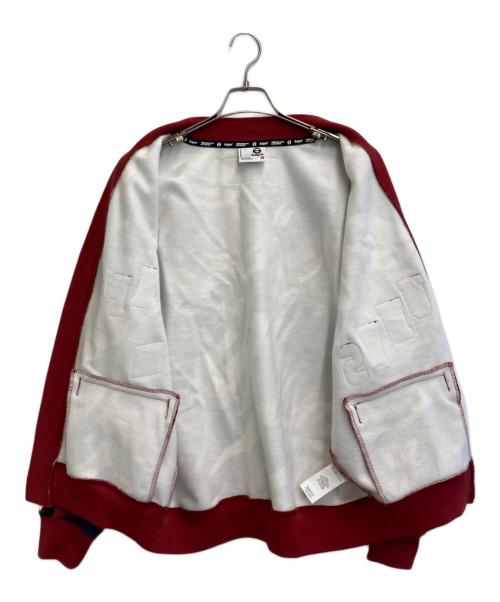 Aape BY A BATHING APE（エーエイプ バイ アベイシングエイプ）Aape BY A BATHING APE (エーエイプ バイ アベイシングエイプ) Camo Cardigan ネイビー×レッド サイズ:SIZE Mの古着・服飾アイテム