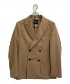 BOSSボス）の古着「ピークドラペルダブルブレストジャケット」｜ベージュ