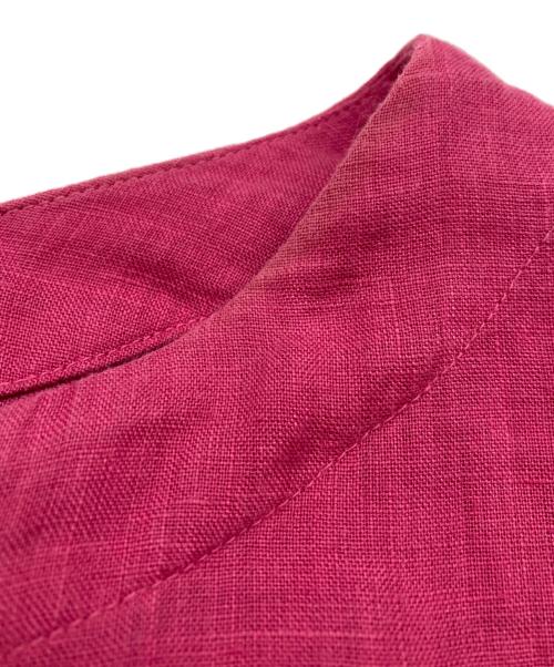 nest Robe（ネストローブ）nest Robe (ネストローブ) リネン天然染めラウンド切り替え2wayワンピース ピンク サイズ:FREEの古着・服飾アイテム