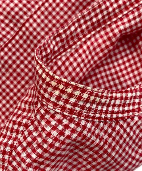 nest Robe（ネストローブ）nest Robe (ネストローブ) フレンチリネンギンガムチェックシャツワンピース ホワイト×レッド サイズ:FREEの古着・服飾アイテム