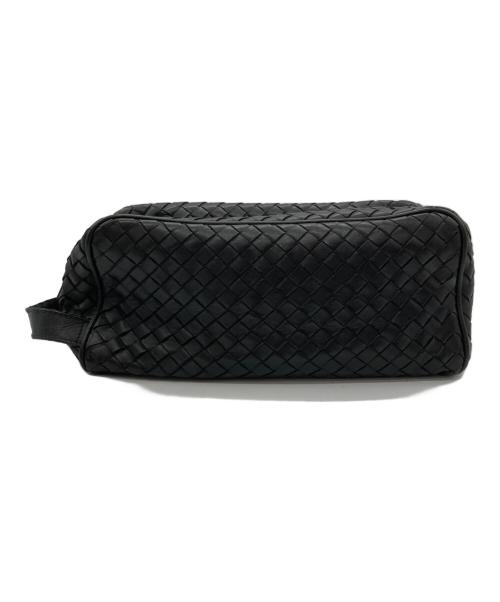 BOTTEGA VENETA（ボッテガベネタ）BOTTEGA VENETA (ボッテガベネタ) イントレチャートセカンドバッグ ブラックの古着・服飾アイテム