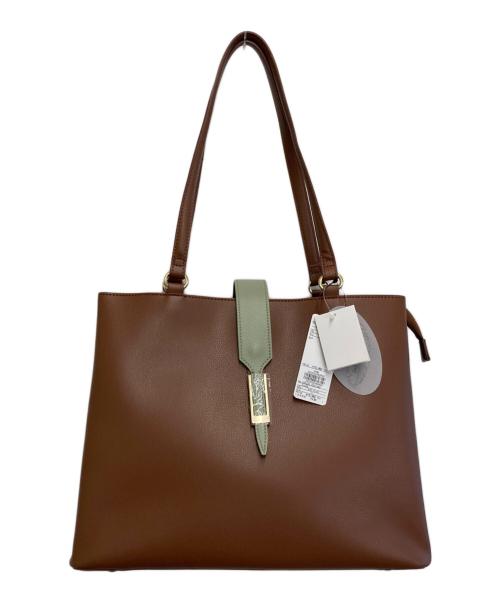12 Twelve Agenda（トゥエルブアジェンダ）12 Twelve Agenda (トゥエルブアジェンダ) 配色A4トートバッグ キャメル（ブラウン） 未使用品の古着・服飾アイテム