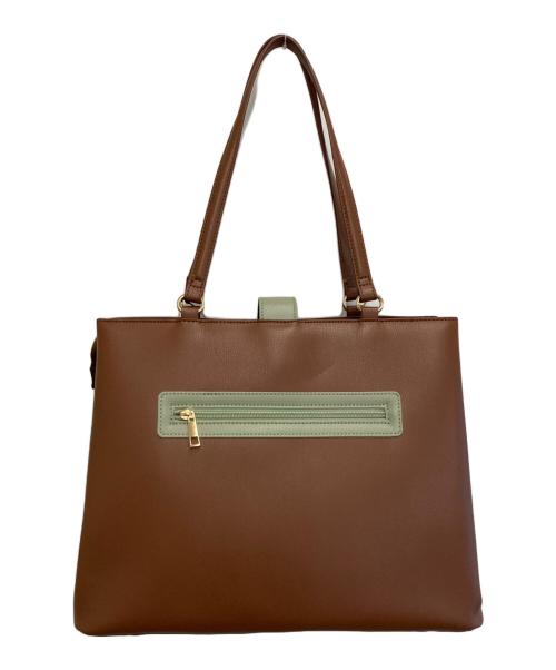 12 Twelve Agenda（トゥエルブアジェンダ）12 Twelve Agenda (トゥエルブアジェンダ) 配色A4トートバッグ キャメル（ブラウン） 未使用品の古着・服飾アイテム