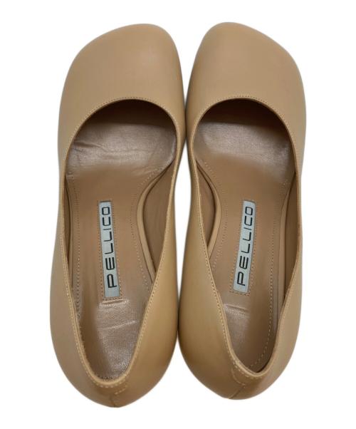 PELLICO（ペリーコ）PELLICO (ペリーコ) ミレナ スクエアトゥチャンキーヒールパンプス ベージュ サイズ:SIZE 22.5cmの古着・服飾アイテム