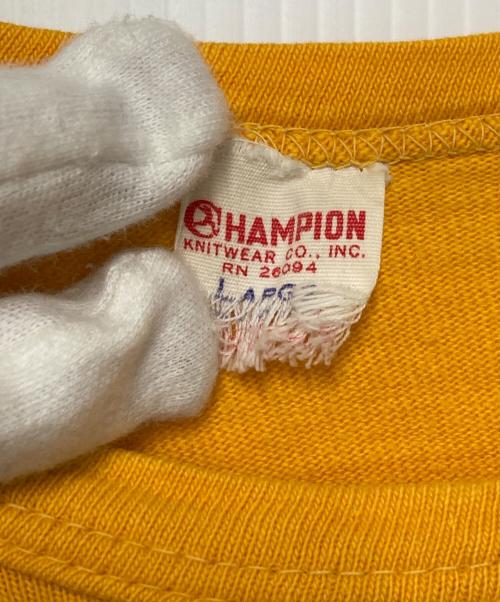 Champion（チャンピオン）Champion (チャンピオン) フットボールシャツ イエロー サイズ:Lの古着・服飾アイテム