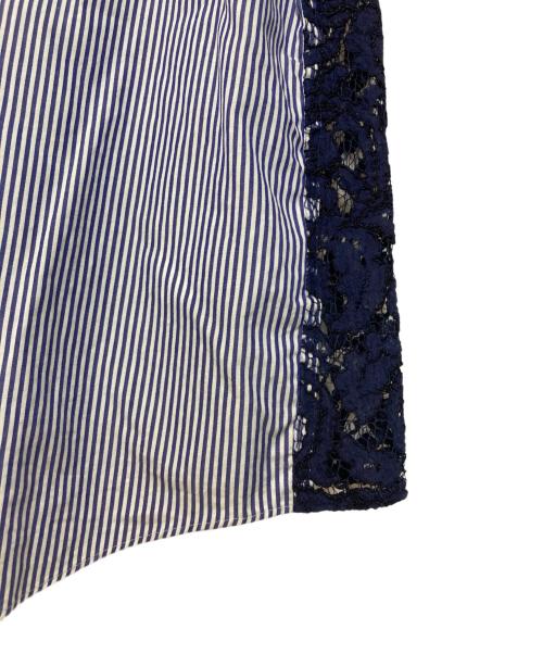 sacai luck（サカイラック）sacai luck (サカイラック) バックレースコンビシャツ ネイビースカイブルー サイズ:3の古着・服飾アイテム