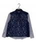 sacai luck (サカイラック) バックレースコンビシャツ ネイビースカイブルー サイズ:3：7000円