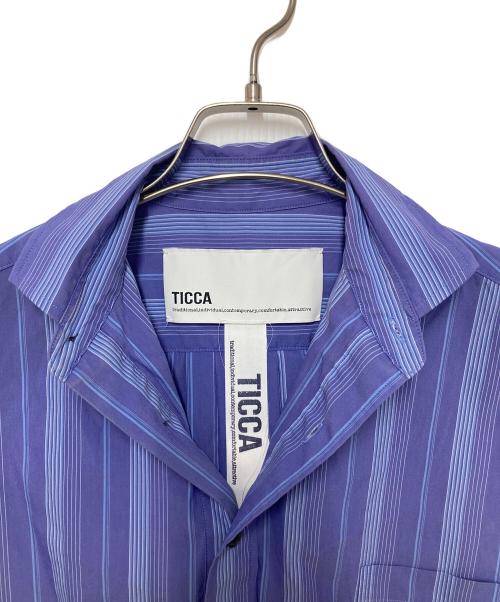 ticca（ティッカ）ticca (ティッカ) スクエアビッグシャツ ブルー サイズ:Freeの古着・服飾アイテム