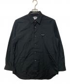 PLAY COMME des GARCONSプレイコムデギャルソン）の古着「ハートロゴワッペンシャツ」｜ブラック