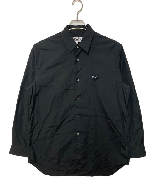 PLAY COMME des GARCONS（プレイコムデギャルソン）PLAY COMME des GARCONS (プレイコムデギャルソン) ハートロゴワッペンシャツ ブラック サイズ:Lの古着・服飾アイテム
