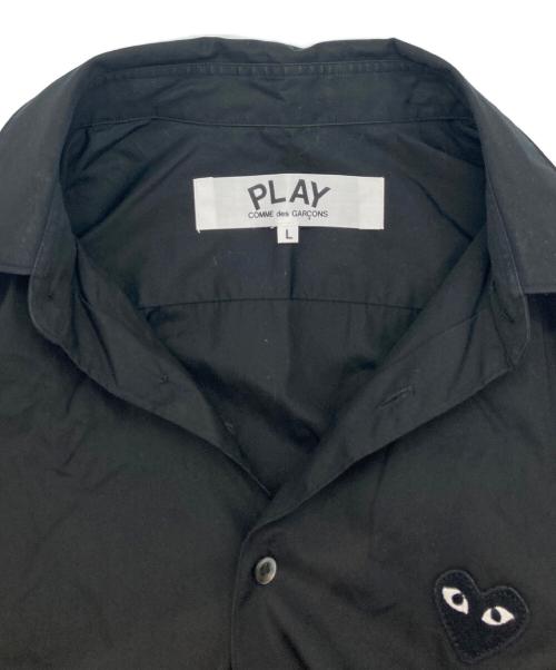 PLAY COMME des GARCONS（プレイコムデギャルソン）PLAY COMME des GARCONS (プレイコムデギャルソン) ハートロゴワッペンシャツ ブラック サイズ:Lの古着・服飾アイテム