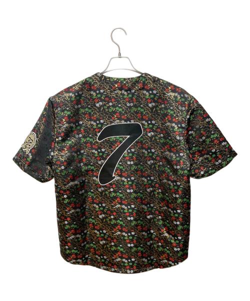 SUPREME（シュプリーム）Supreme (シュプリーム) 26SS Floral Jacquard Baseball Jersey ブラック×ゴールド サイズ:Sの古着・服飾アイテム