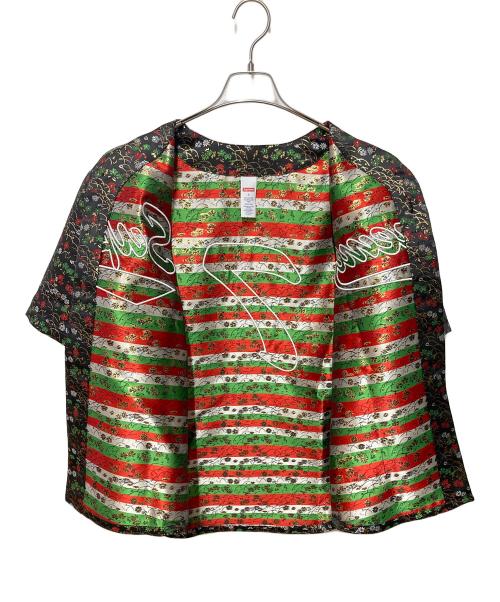 SUPREME（シュプリーム）Supreme (シュプリーム) 26SS Floral Jacquard Baseball Jersey ブラック×ゴールド サイズ:Sの古着・服飾アイテム