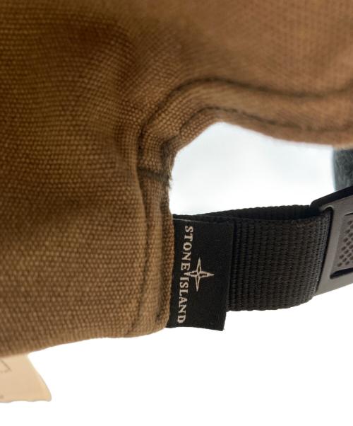STONE ISLAND（ストーンアイランド）STONE ISLAND (ストーンアイランド) コットン6パネルロゴキャップ ブラウンの古着・服飾アイテム