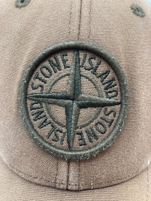 STONE ISLAND（ストーンアイランド）STONE ISLAND (ストーンアイランド) コットン6パネルロゴキャップ ブラウンの古着・服飾アイテム