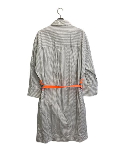 KOLOR（カラー）KOLOR (カラー) ストライプシャツワンピース ホワイト×グレー サイズ:SIZE 1の古着・服飾アイテム