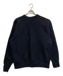 CAMBER（キャンバー）の古着「CROSS KNIT CREW NECK」｜ブラック