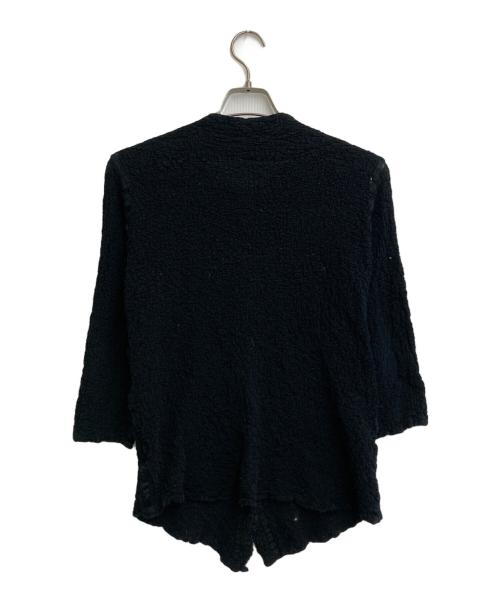 me ISSEY MIYAKE（ミーイッセイ ミヤケ）me ISSEY MIYAKE (ミーイッセイ ミヤケ) プリーツノーカラーシャツ ブラック サイズ:SIZE Freeの古着・服飾アイテム