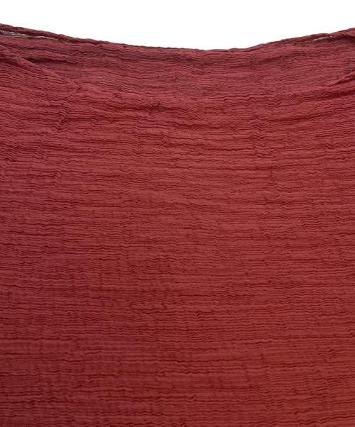 me ISSEY MIYAKE（ミーイッセイ ミヤケ）me ISSEY MIYAKE (ミーイッセイ ミヤケ) ドロストデザインプリーツカットソー ワインレッド サイズ:SIZE Freeの古着・服飾アイテム