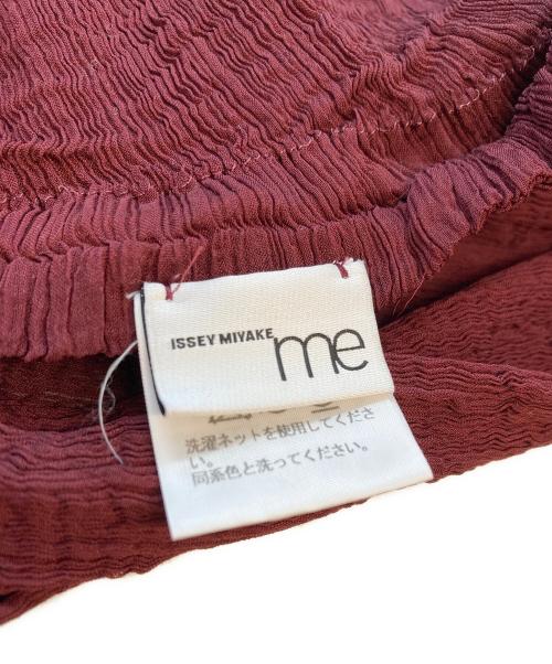 me ISSEY MIYAKE（ミーイッセイ ミヤケ）me ISSEY MIYAKE (ミーイッセイ ミヤケ) ドロストデザインプリーツカットソー ワインレッド サイズ:SIZE Freeの古着・服飾アイテム