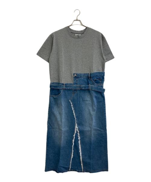 ELCHELE（エルチェレ）ELCHELE (エルチェレ) FRENCHTERRY DENIM OP グレー×インディゴ サイズ:SIZE S (36) 未使用品の古着・服飾アイテム