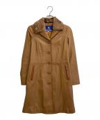 BURBERRY BLUE LABELバーバリー ブルー レーベル）の古着「チキャンラムファーシープレザーコート」｜ブラウン