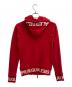 1piu1uguale3 relax (ウノピゥウノウグァーレトレ リラックス) ラインストーンジップスウェットパーカー レッド サイズ:SIZE S：6000円