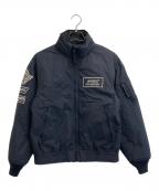 AVIREXアヴィレックス）の古着「NYLON STAND BLOUSON」｜ネイビー