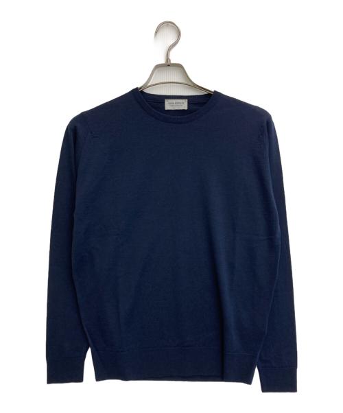 JOHN SMEDLEY（ジョンスメドレー）JOHN SMEDLEY (ジョンスメドレー) メリノウールクルーネックニット ネイビー サイズ:SIZE Sの古着・服飾アイテム