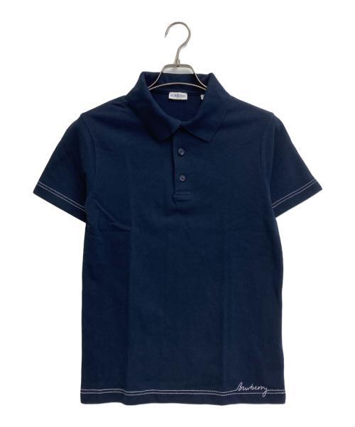 BURBERRY（バーバリー）BURBERRY (バーバリー) コットンポロシャツ ネイビー サイズ:SIZE Sの古着・服飾アイテム