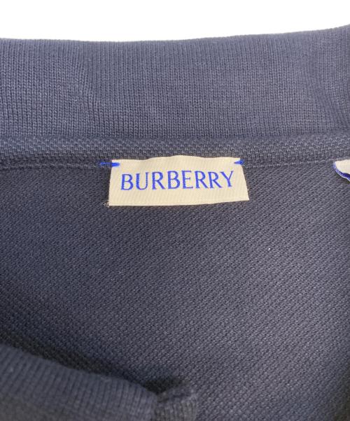 BURBERRY（バーバリー）BURBERRY (バーバリー) コットンポロシャツ ネイビー サイズ:SIZE Sの古着・服飾アイテム
