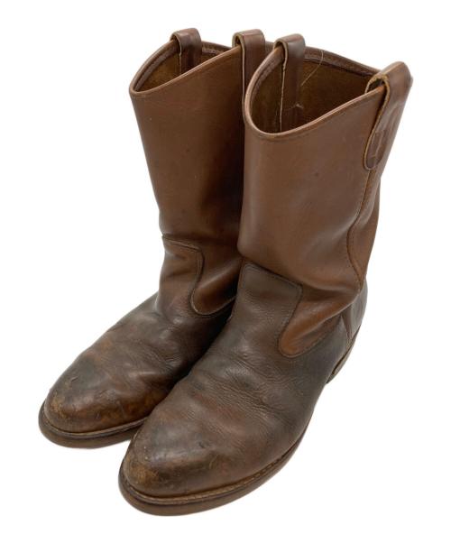 DOUBLE-H（ダブルエイチ）double-H (ダブルエイチ) ウェスタンブーツ ブラウン サイズ:SIZE 9 1/2の古着・服飾アイテム