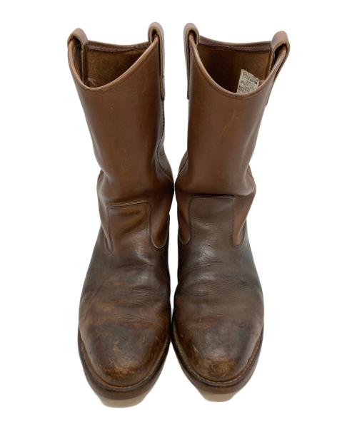 DOUBLE-H（ダブルエイチ）double-H (ダブルエイチ) ウェスタンブーツ ブラウン サイズ:SIZE 9 1/2の古着・服飾アイテム