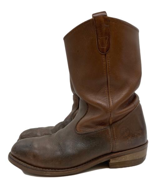 DOUBLE-H（ダブルエイチ）double-H (ダブルエイチ) ウェスタンブーツ ブラウン サイズ:SIZE 9 1/2の古着・服飾アイテム
