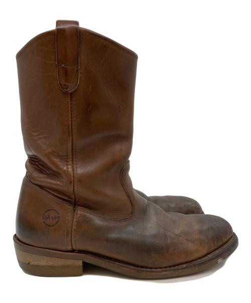 DOUBLE-H（ダブルエイチ）double-H (ダブルエイチ) ウェスタンブーツ ブラウン サイズ:SIZE 9 1/2の古着・服飾アイテム