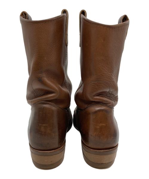 DOUBLE-H（ダブルエイチ）double-H (ダブルエイチ) ウェスタンブーツ ブラウン サイズ:SIZE 9 1/2の古着・服飾アイテム