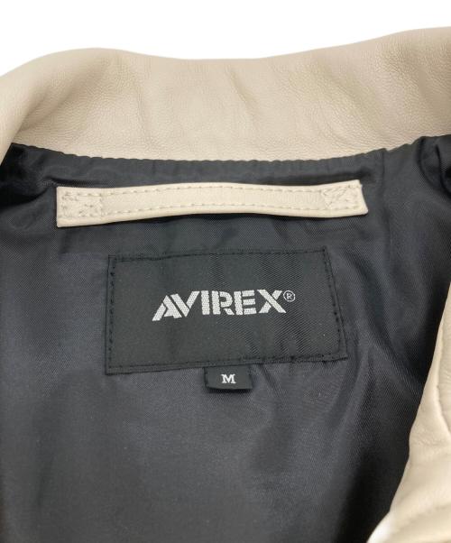 AVIREX（アヴィレックス）AVIREX (アヴィレックス) ラムレザージャケット ベージュ サイズ:SIZE Mの古着・服飾アイテム