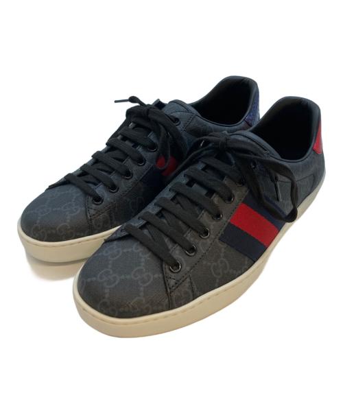 GUCCI（グッチ）GUCCI (グッチ) エース GGスプリーム シェリーラインスニーカー グレー サイズ:SIZE 7 1/2 未使用品の古着・服飾アイテム