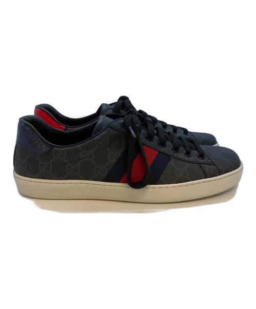 GUCCI（グッチ）GUCCI (グッチ) エース GGスプリーム シェリーラインスニーカー グレー サイズ:SIZE 7 1/2 未使用品の古着・服飾アイテム