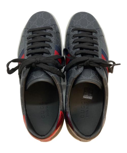 GUCCI（グッチ）GUCCI (グッチ) エース GGスプリーム シェリーラインスニーカー グレー サイズ:SIZE 7 1/2 未使用品の古着・服飾アイテム