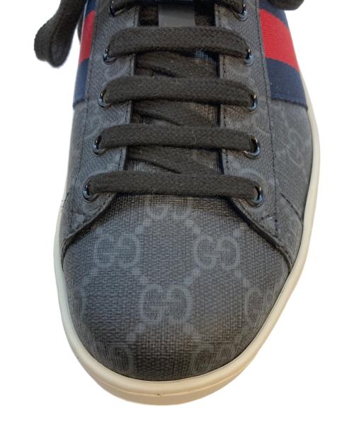 GUCCI（グッチ）GUCCI (グッチ) エース GGスプリーム シェリーラインスニーカー グレー サイズ:SIZE 7 1/2 未使用品の古着・服飾アイテム