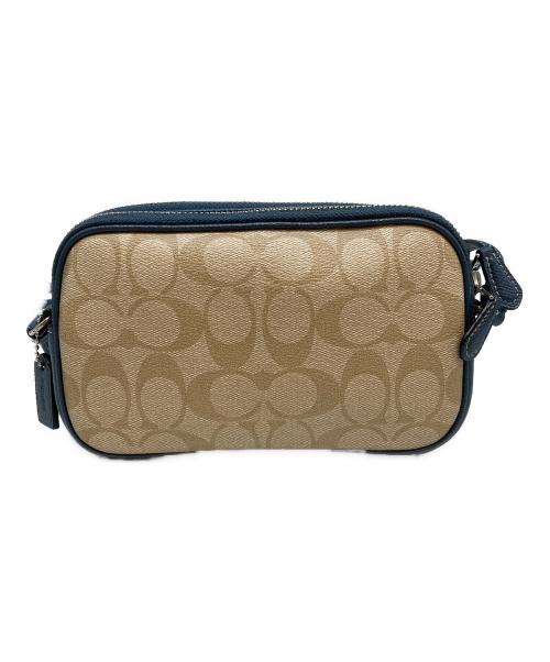 COACH（コーチ）COACH (コーチ) ラディアルレインボー PVCショルダーバッグ ベージュ×ネイビーの古着・服飾アイテム