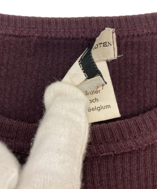 DRIES VAN NOTEN（ドリスヴァンノッテン）DRIES VAN NOTEN (ドリスヴァンノッテン) ７分丈サーマルカットソー ボルドー サイズ:SIZE Lの古着・服飾アイテム