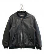 Schottショット）の古着「LEATHER BOWERY JACKET」｜ブラック