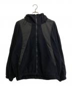 MUZEミューズ）の古着「HOODED FLEECE BLOUSON」｜ブラック