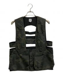 AiE（エーアイイー）の古着「game vest nylon twill uneven dye」｜カーキ