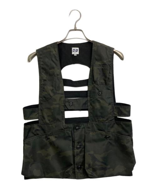 AiE（エーアイイー）AiE (エーアイイー) game vest nylon twill uneven dye カーキ サイズ:SIZE Mの古着・服飾アイテム