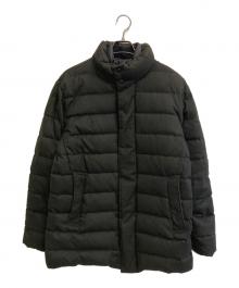 COLE HAAN（コールハーン）の古着「キルテッド フランネル ダウン トッパー」｜ブラック