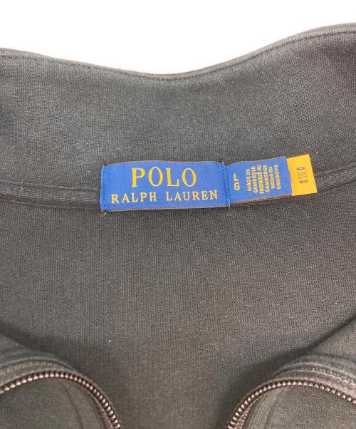 POLO RALPH LAUREN（ポロ・ラルフローレン）POLO RALPH LAUREN (ポロ・ラルフローレン) ハーフジップスウェット ブラック サイズ:SIZE Lの古着・服飾アイテム