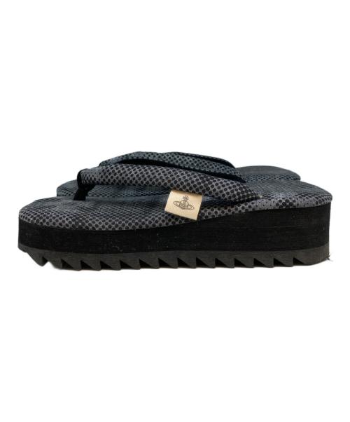 Vivienne Westwood（ヴィヴィアンウエストウッド）Vivienne Westwood (ヴィヴィアンウエストウッド) シャークソール下駄サンダル ブラック×グレー サイズ:SIZE Freeの古着・服飾アイテム